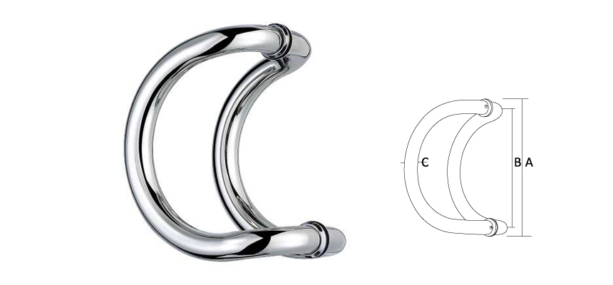 Glass Door handle,Stainless Steel